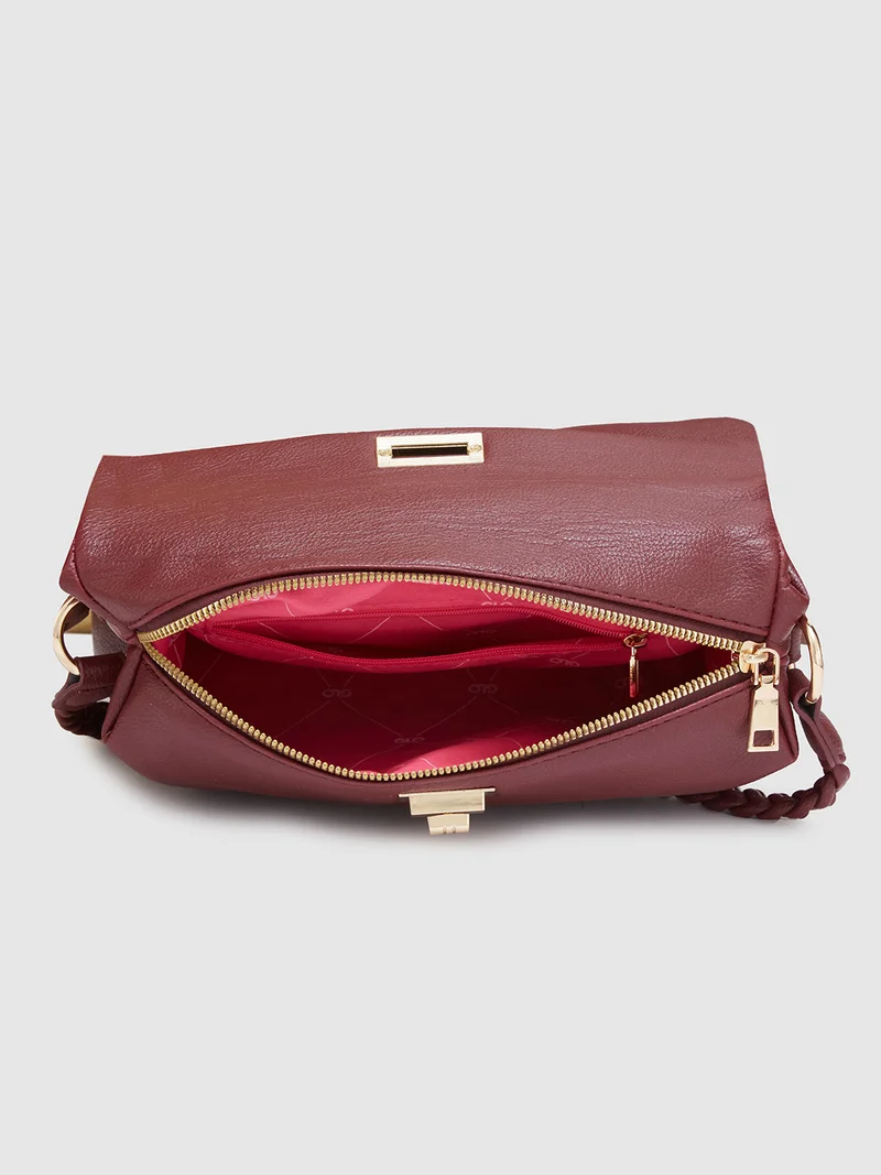 globus  Globus Women Astro Dust Maroon Solid Casual Sling Bag  | Best Price UAE